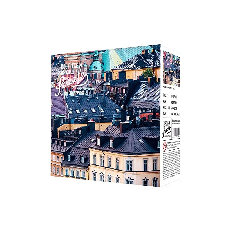 Puzzle Rooftops 2100495 Jigsaw Puzzles, Colourful, Large