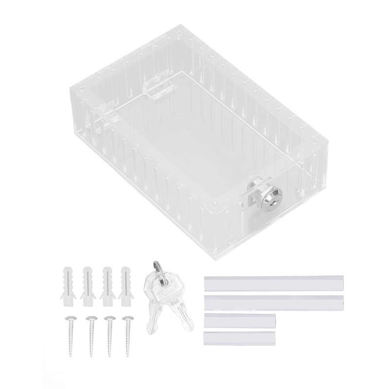 Thermostat Lock Box with 2 Keys Universal Clear Acrylic Plastic