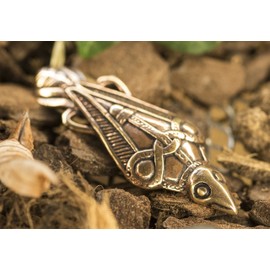 Windalf Viking Brooch Ravon 1.8 cm Vikings Gown Jewellery High-Quality Bronze, Fabric