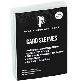 Platinum Protectors Ultra Clear Soft Penny Sleeves for Standard Trading Cards (100 Pack)