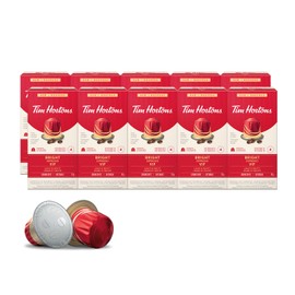 Tim Hortons Bright Espresso Capsules, Nespresso Original Line Compatible Capsules, 100 Count