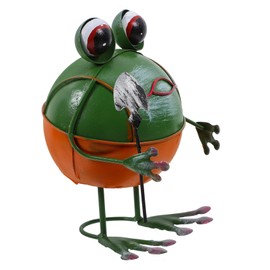 Outanaya Animal Statue Iron Craft Sculpture Garden Ornament 3D Animal Figurine Desktop Decor for Home