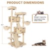 SHA CERLIN 65in Larger Cat Tree Tower Condo for Indoor