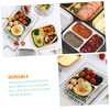 Ciieeo 2 Grids Food Plate Stainless Steel Divided Plate Dinner