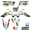 2021-2025 KLX 140 RF Tropic White Senge Graphics Complete Kit