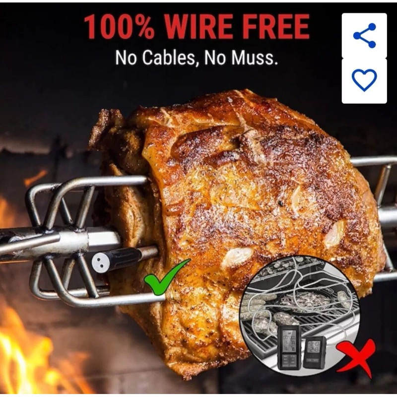 ThermoPro TempSpike Wireless Bluetooth Meat Thermometer By ThermPro