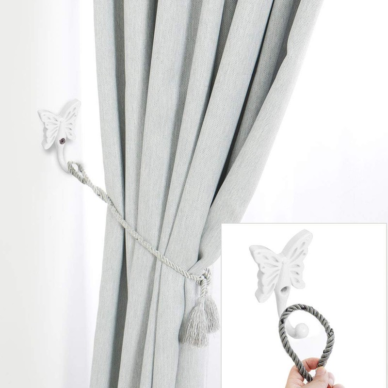 sourcing map 5pcs Wall Mounted Robe Hook Zinc Alloy Butterfly