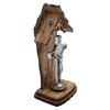 Olive Wood Catholic Devotional Shrine (Saint Benedict Cross)