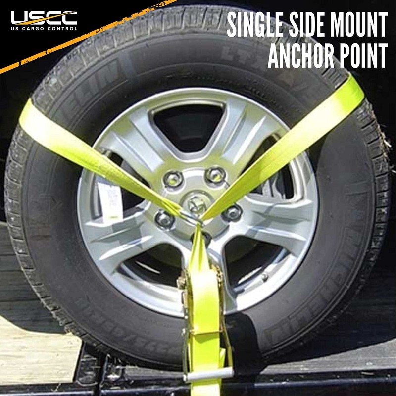 US Cargo Control Side Mount Wheel Net with Ratchet and