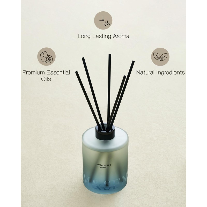 M&SENSE Eucalyptus Mint Reed Diffuser Set - 16.9 fl oz