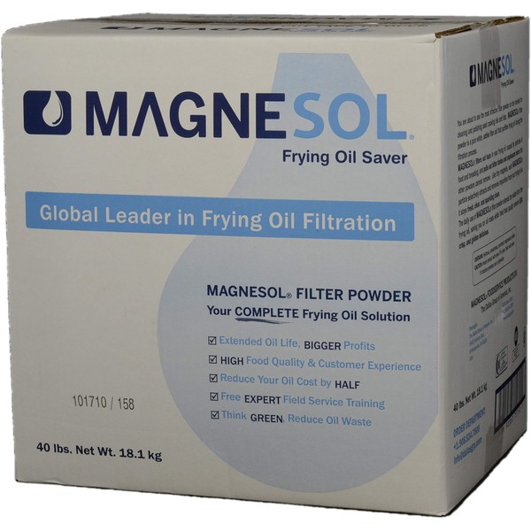 Magnesol Fryer Filter Powder by Dallas Group, Deep Fryer FryPowder, Save Fryer Oil, Extend Oil Life, Fry Oil Filtration, (1x40lb)