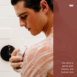 Cremo Exfoliating Body Bar for Men, Vintage Suede Scent, Multi-Layered Fragrance That Buffs, Cleanses and Hydrates Skin, 5oz