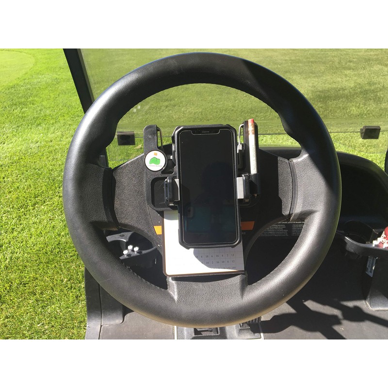 Caddie Buddy Golf Cart Steering Wheel Phone Mount/Scorecard Pro