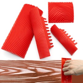 LUTQ Wood Grain Tool - Natural Woodgrain Maker for Decorative Painting Premium Wood Graining Tool Set Enhance Your DIY Projects with Wood Grain Patterns