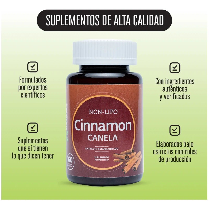 Kit 3 Cápsulas Premium Canela | Adelgazar | 60 Cáps