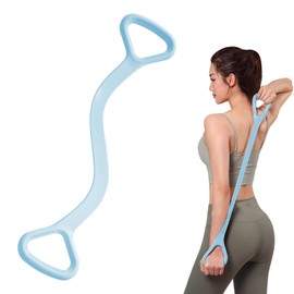 Adorila Figure 8 Resistance Band, for Men's and Women's Fitness, Portable Elastic Ropes for Yoga, Pilates（15LB Blue）