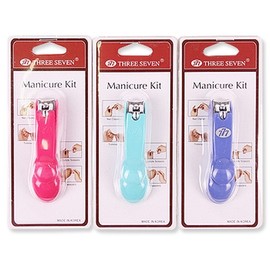 777 Nail File (Medium Size, Random Color, 1.5x7cm) Set 12 Pieces