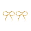 SLUYNZ Sterling Silver Bow Earrings for Women Small Bow Stud