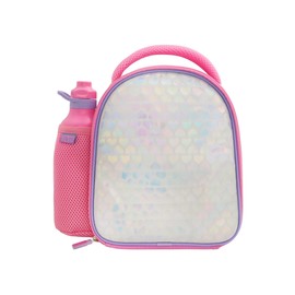 Polar Gear Hearts Lunch Bag Bottle Combo, Polyester, Pink