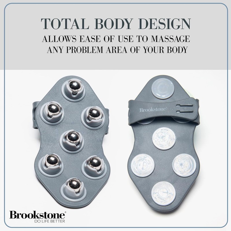 Brookstone Palm Roller Body Massager - Medium Handheld Roller Massager
