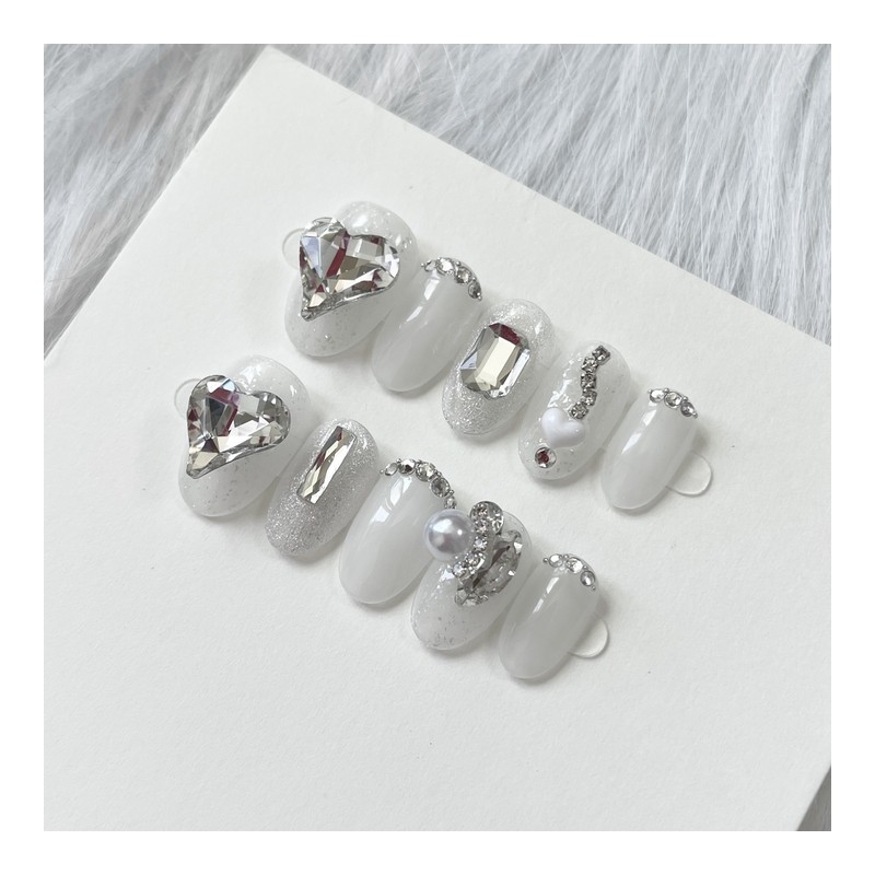 Clean Daily Wedding Handmade Nail Tips - Points / 클린