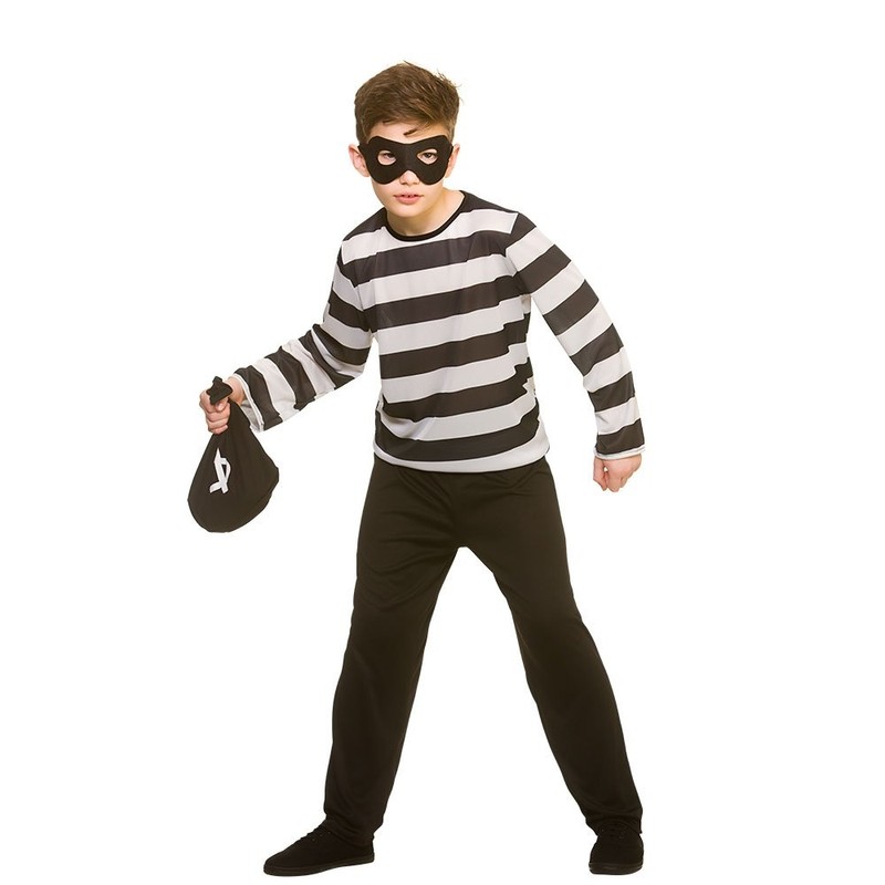 Kids Unisex Sneaky Robber Fancy Dress Costume - Medium (5-7
