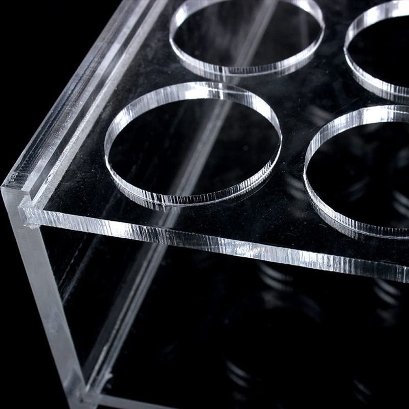 Plexiglass Test Tube Rack Transparent Test Tube Holder for Double