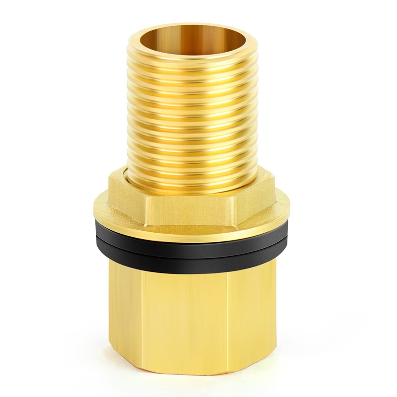 GASHER 2 pieces brass 1/2 inch female 1/2 inch male