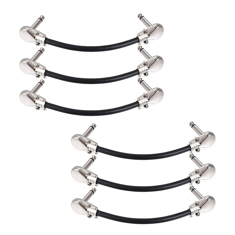 15cm/ 6in Guitar Effect Pedal Instrument Patch Cable 1/4'' Silver