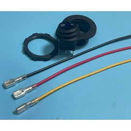 Emmui 3 pin 2 Position 20A 12V DC Round Waterproof Blue Lighted Rocker Switch for Household Electric Appliances,Automotive, Marine and Any Other Equipment That uses a 12 Volt DC Power Supply