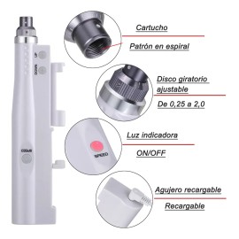 Dermapen Hydra Derma Pen Inalámbrico 2 Cartuchos- Cara/barba