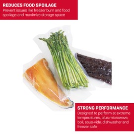 Nesco Vacuum Sealer Bags, 50 Pre-Cut Quart Sized Vacuum Sealer Bags (8.6″ x 11.8″), VS-05B