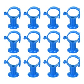 Sourcing Map 12Pcs Blue PVC Pipe Clamps, Fit for 32-40mm OD Tubing, Hanger Clamp Water Pipe Support