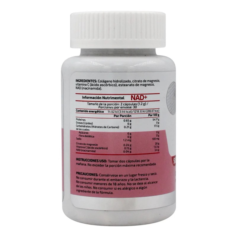 Nad Resveratrol 60 Cpsulas Kit Tecnonatura Antioxidante Sin Sabor