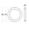 sourcing map Pack of 3 Fluororubber O-Rings FKM Seal Green