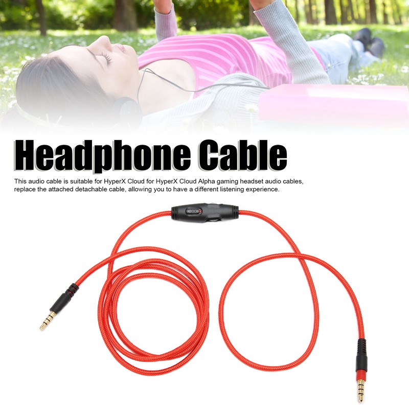 Headphone Audio Cable 3.5mm Male to Male Replacement Headphone Audio