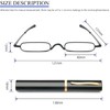 MMOWW Ultra Small Reading Glasses For Men Women Slim Pocket