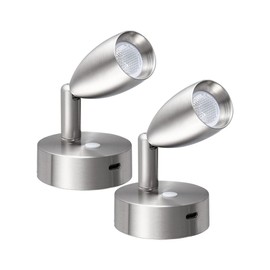 acegoo 12 V Spot Reading Lamp with Type C Quick Charger Motorhome LED Dimmable Bed Lamp, Flexible DC 24 V 3200 K Wall Mounting, for Boat, Caravan, Camper, Van, Yacht, Interior Lighting (Brushed