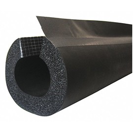 K-FLEX 3/4" x 6 ft. Pipe Insulation, 1" Wall, Rubber, Pipe Weatherproofing and Insulation