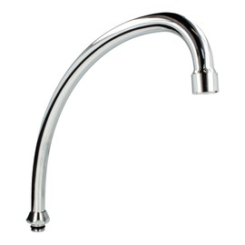 tecuro HU Spout for Standing and Wall Fittings Chrome-Plated Stainless Steel 200 mm with Conical Sealing 3/4 Inch UWM, Mixing Nozzle M22 x 1, Flow Class A