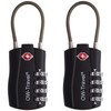 TSA Approved Luggage Locks (Black 2 Pack) OW-Travel 4 Digit
