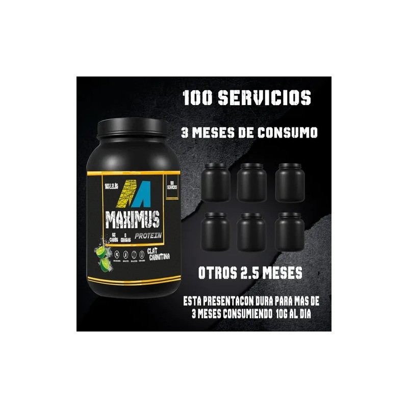 Maximus Protein Cla Carnitina 1kg 100 Servicios Varios