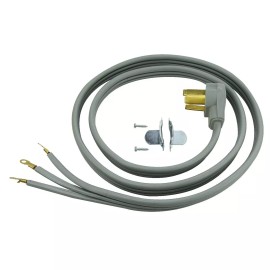 Clear Power CP 6 ft 10/3 SRDT, Indoor Dryer Cord,  3-Wire 30 Amp, Gray, CP10016