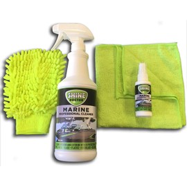 Shine Doctor Boat Cleaning Kit Cleans Gelcoat, Vinyl, Leather and Glass and Removes Grime and Grease.