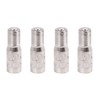X AUTOHAUX 4 Pcs 27mm Chrome Plated Brass Screw-on Valve