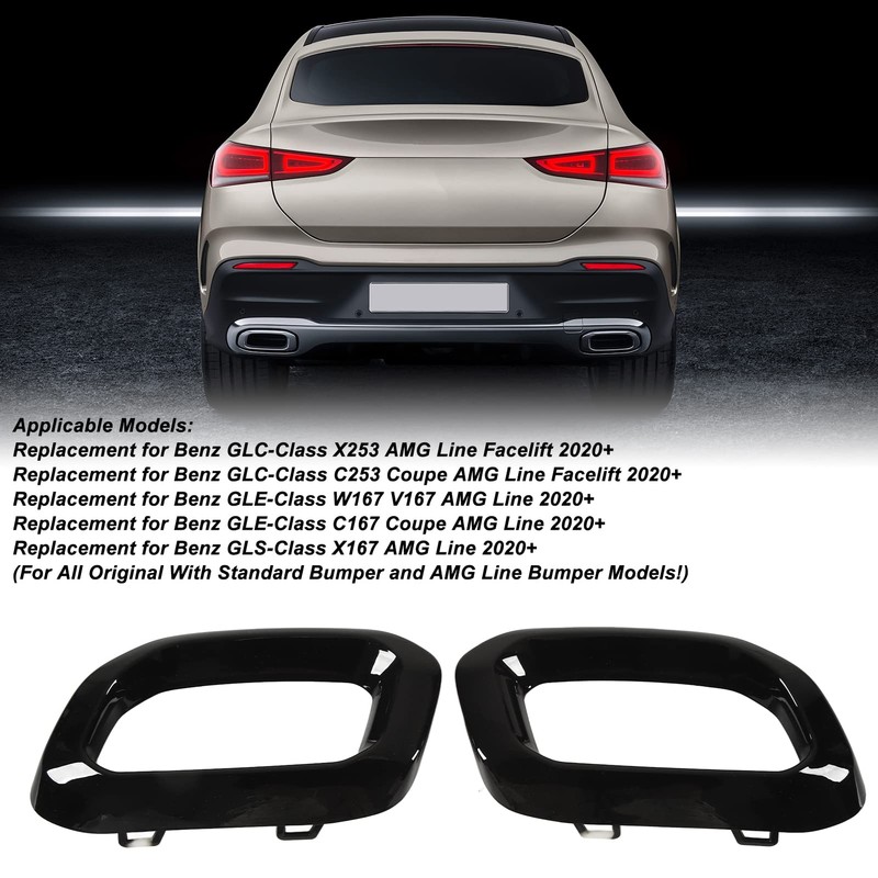 Exhaust Tip Cover Trims, Fit For Benz GLC GLE GLS