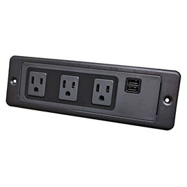 Electriduct in-Desk/On-Desk/Under The Table Desk Power Center - 3 Outlets & 2 USB 3.1 Amp Ports (White)