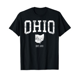 Ohio T-Shirt Vintage Sports Design OH T-Shirt