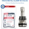 CKAuto 4 Pieces TR416 Metal Valve Stems Outer Mount Fits