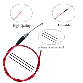 35.43" Throttle Cable 90cm for 50cc 70cc 110cc 125cc Baja Dirt Runner SSR125 TaoTao MadMax Coolster M-125 X-pro SYX Roketa SDG NST Apollo RFZ Moto X-Treme ATV Go Kart Chinese Pit Dirt Bike Parts Red